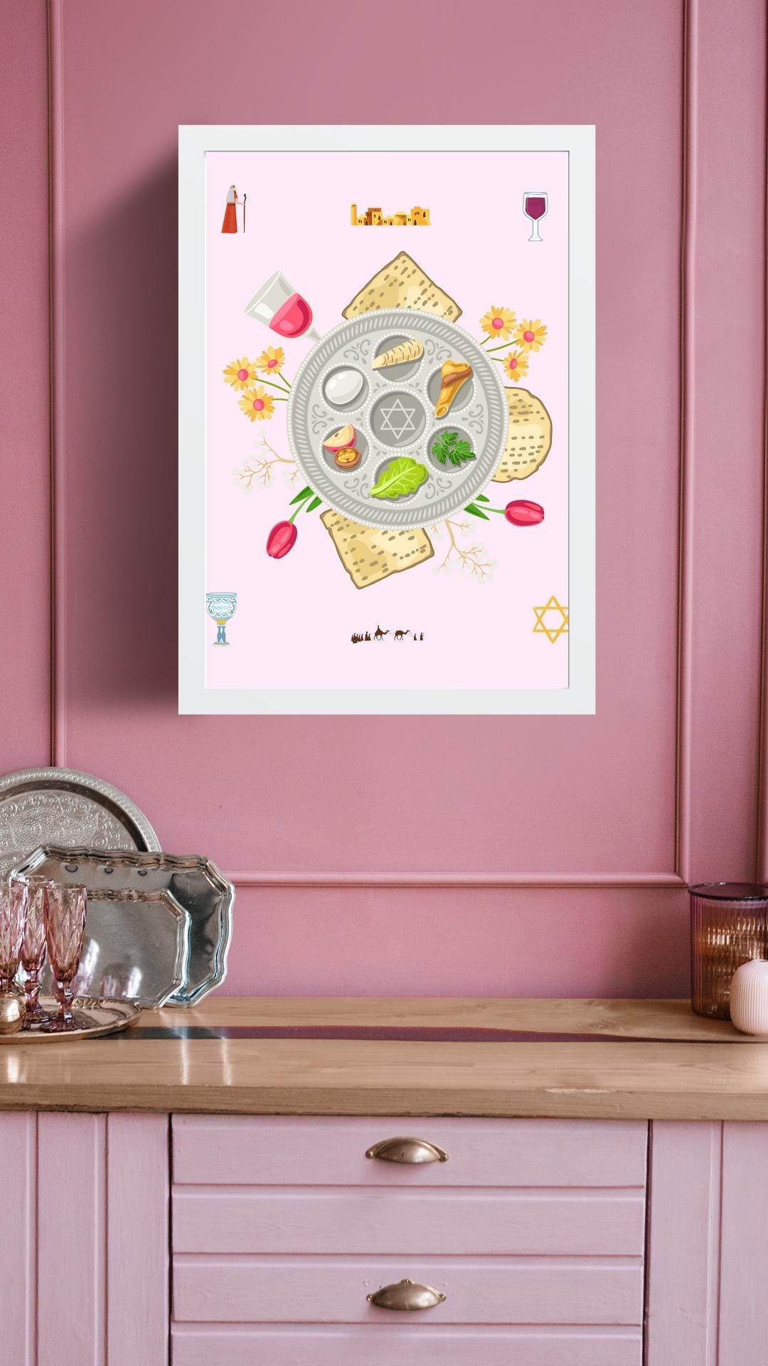 Passover Seder Plate Art Print | Digital Download Digital product bf48f73b-il_fullxfull.6531615300_j0mr My Store