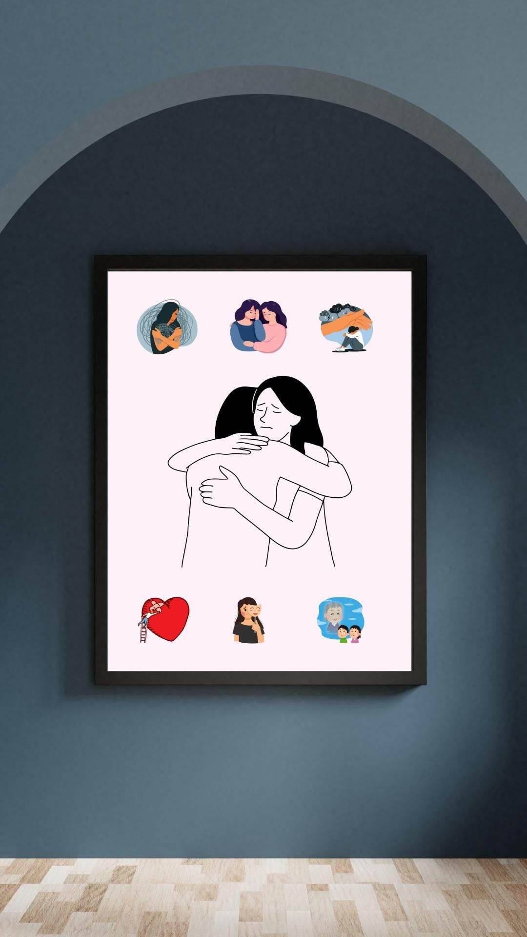 Emotional Healing Wall Art Digital Download Digital product emotional-healing-wall-art-digital-poster-dark-wall-background My Store