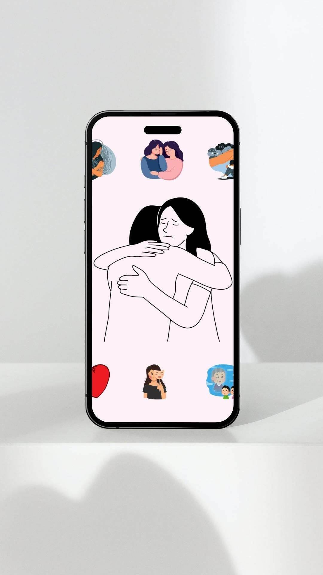 Emotional Healing Wall Art Digital Download Digital product emotional-healing-wall-art-mobile-phone-display-app My Store