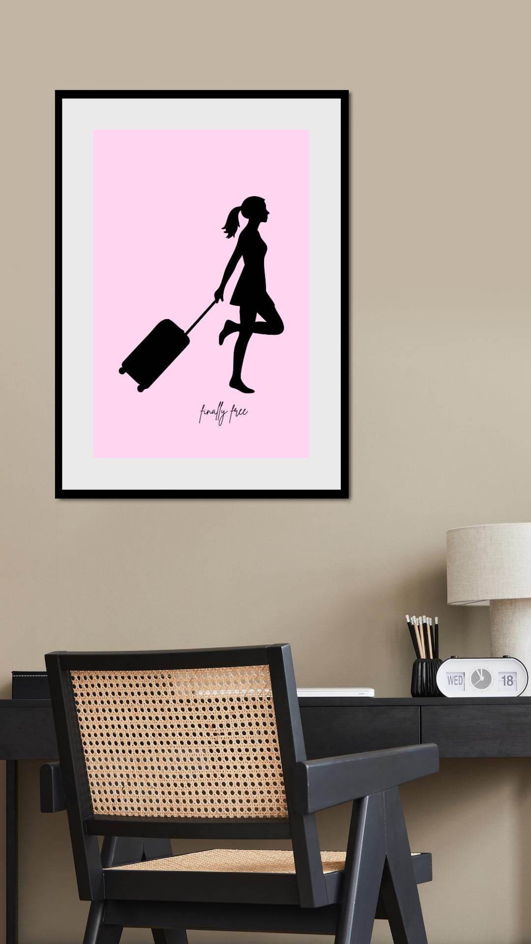 Empowering Travel Wall Art Digital Download Digital product empowering-travel-wall-art-office-wall-black-frame My Store