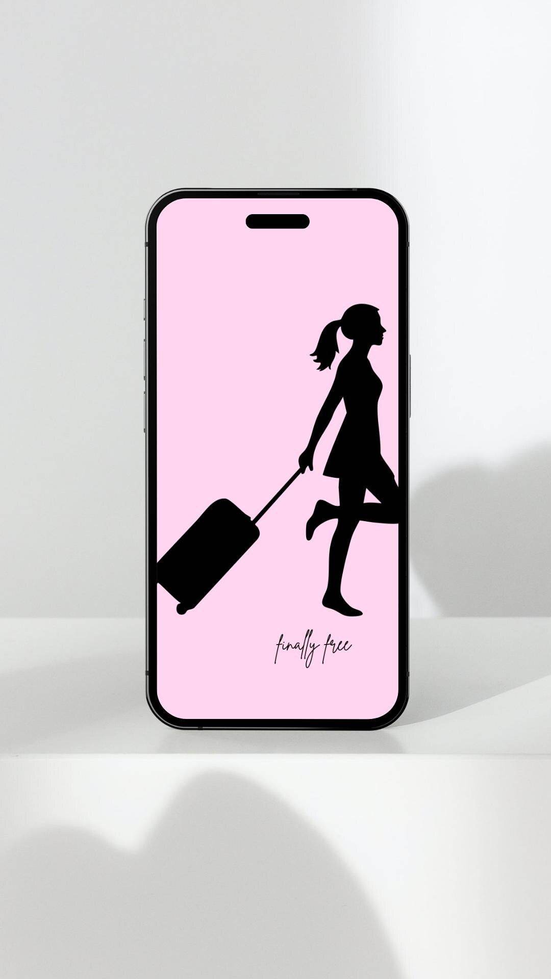 Empowering Travel Wall Art Digital Download Digital product empowering-travel-wall-art-phone-wallpaper-silhouette My Store