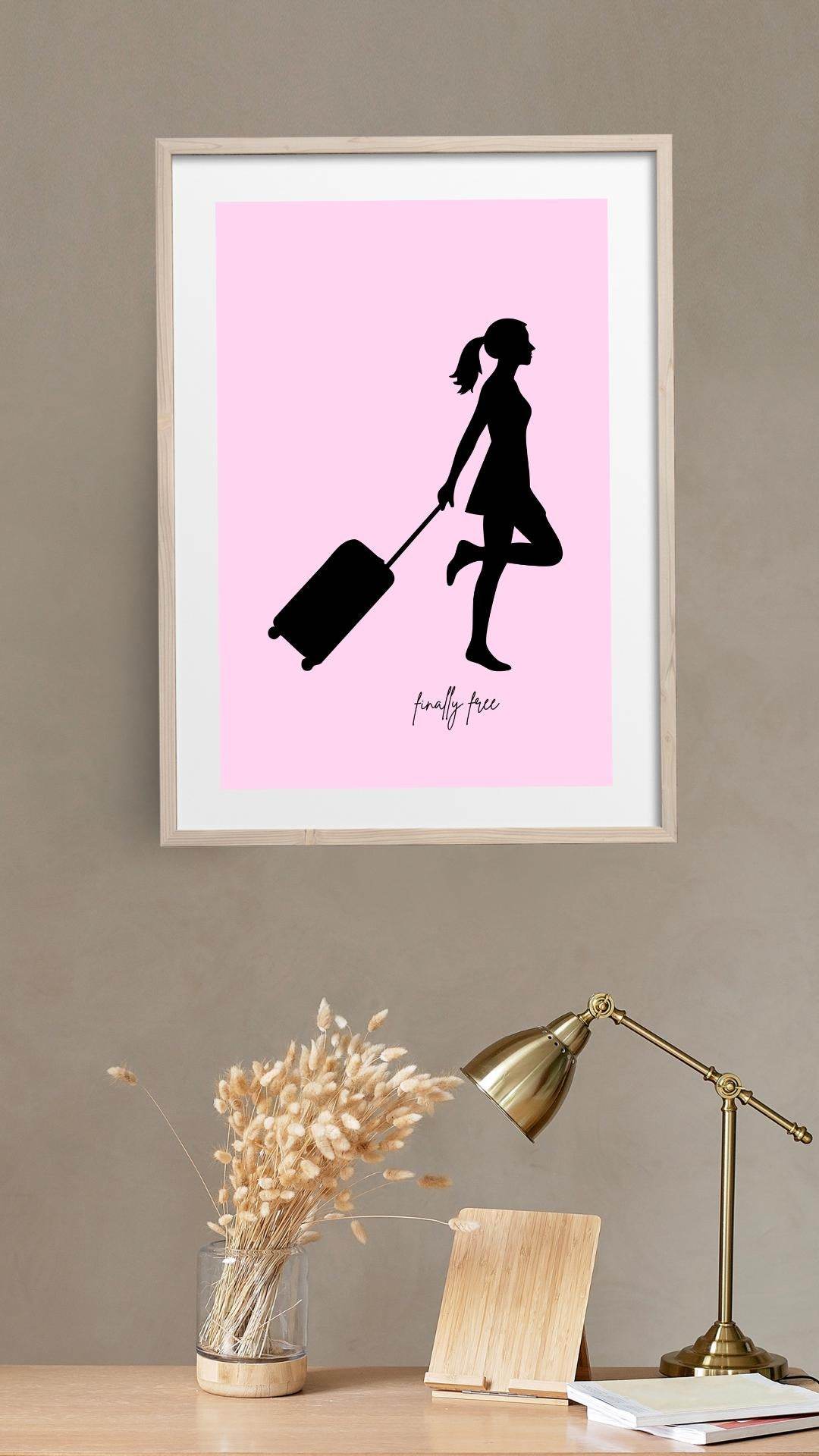 Empowering Travel Wall Art Digital Download Digital product empowering-travel-wall-art-wooden-frame-desktop-wall My Store