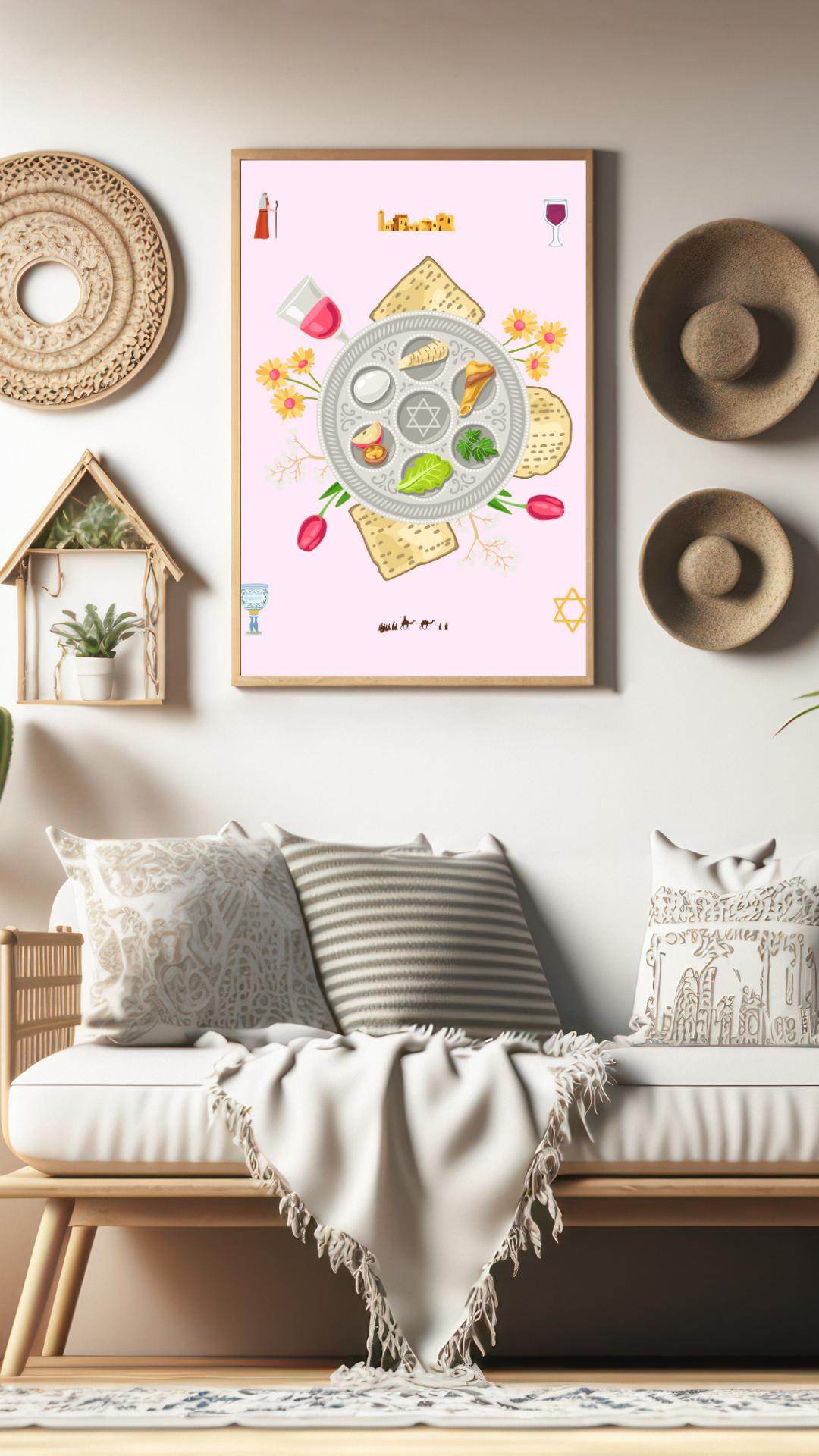 Passover Seder Plate Art Print | Digital Download Digital product fa96d6a3-il_fullxfull.6531615268_msam My Store