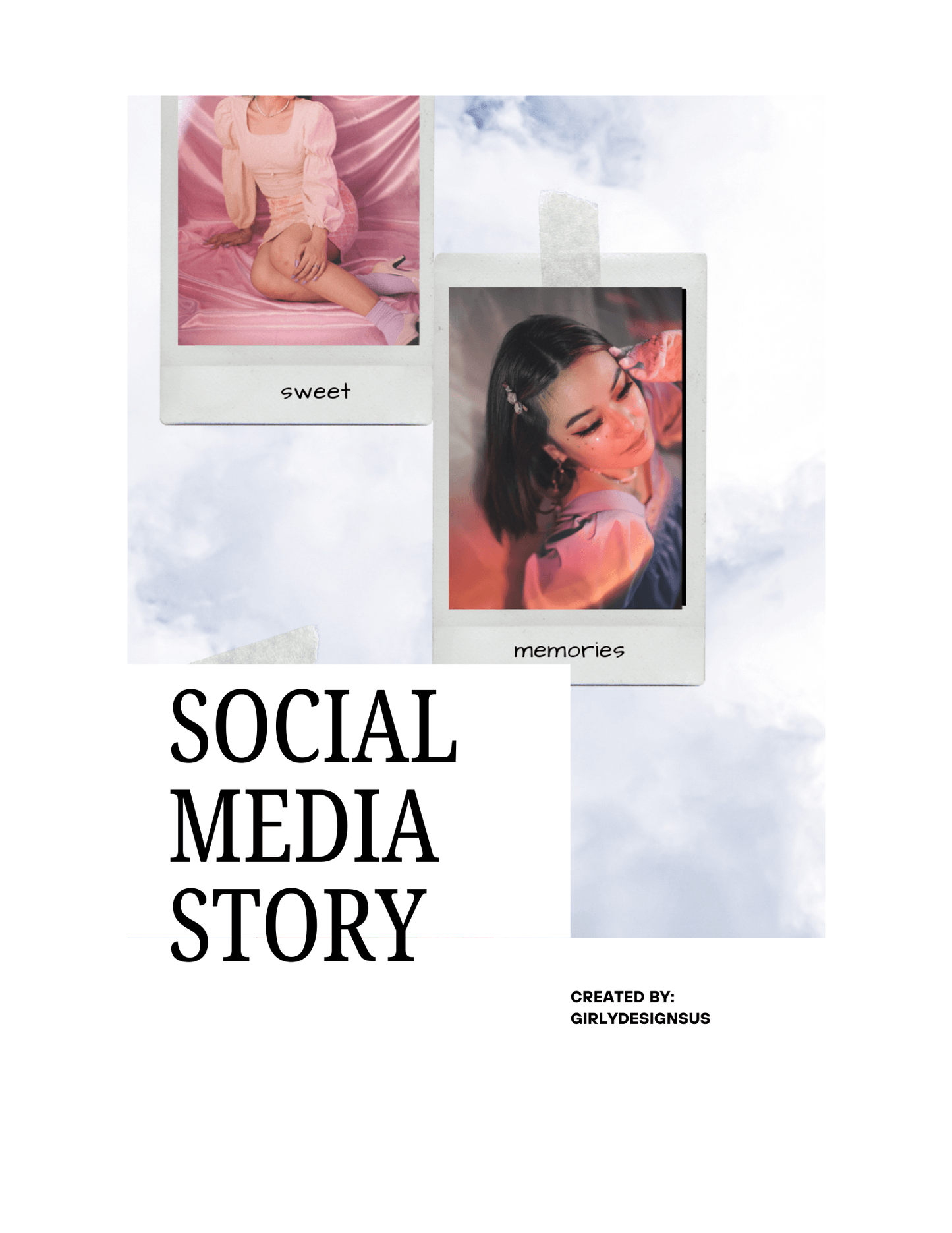 Pastel Instagram & Social Media Story Templates Digital product girly-pastel-instagram-story-templates-social-media GirlyDesignUS