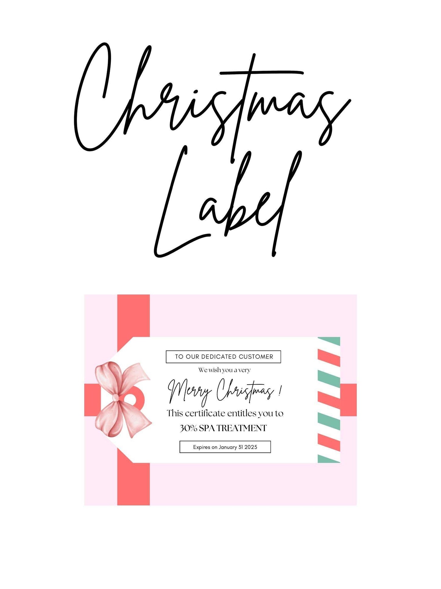 Holiday Gift Tags Instant Download - Christmas Label Digital product holiday-gift-tags-instant-download-christmas-label-spa-treatment My Store
