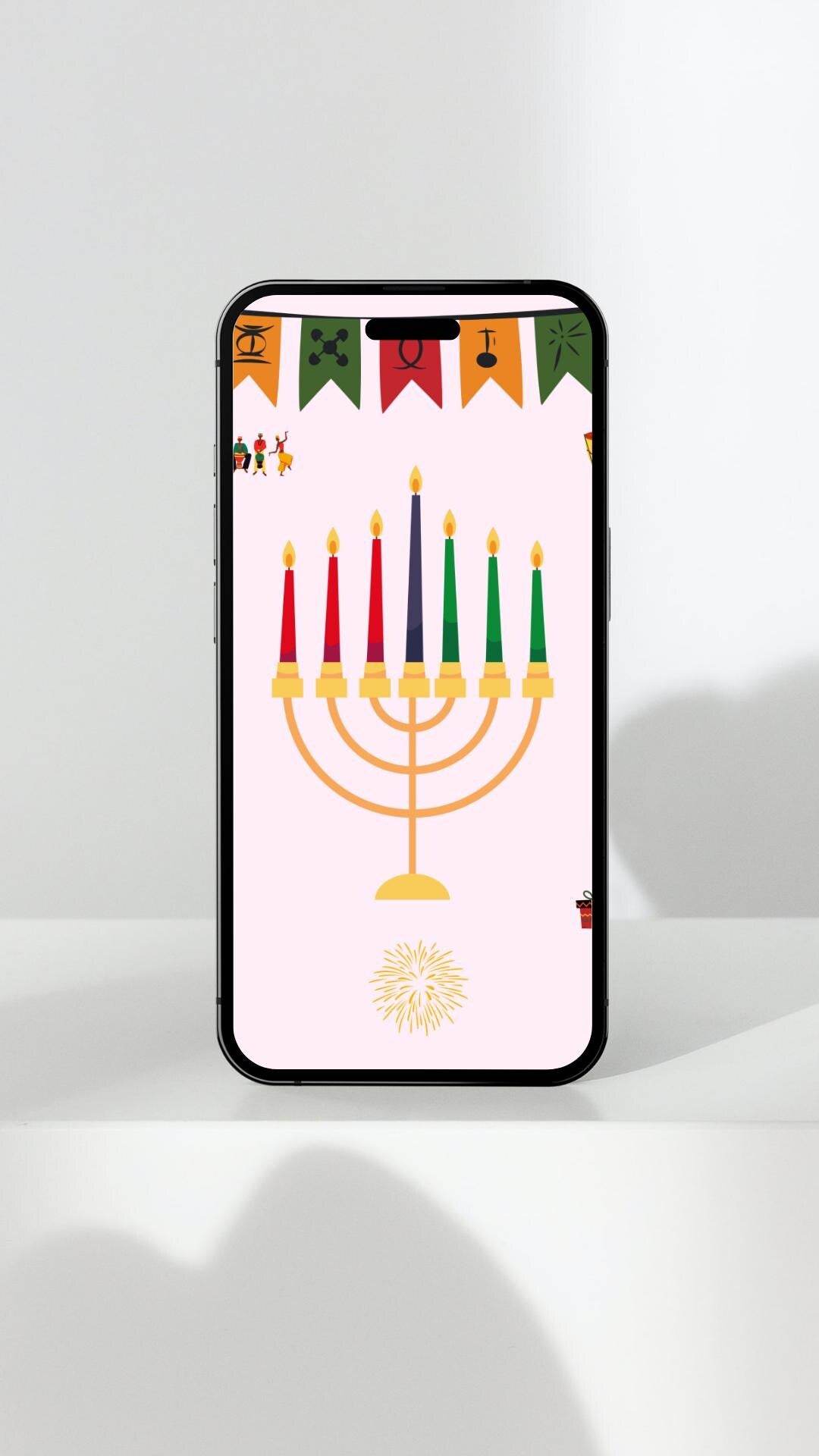 Kwanzaa Celebration Poster Digital Download Digital product kwanzaa-celebration-poster-digital-download-phone-display My Store
