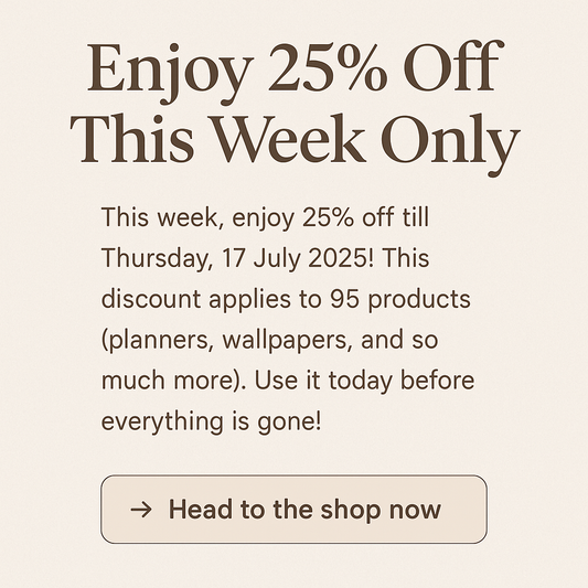 Trendy Digital Products Sale: 25 Percent Off This Week Only - GirlyDesignUS