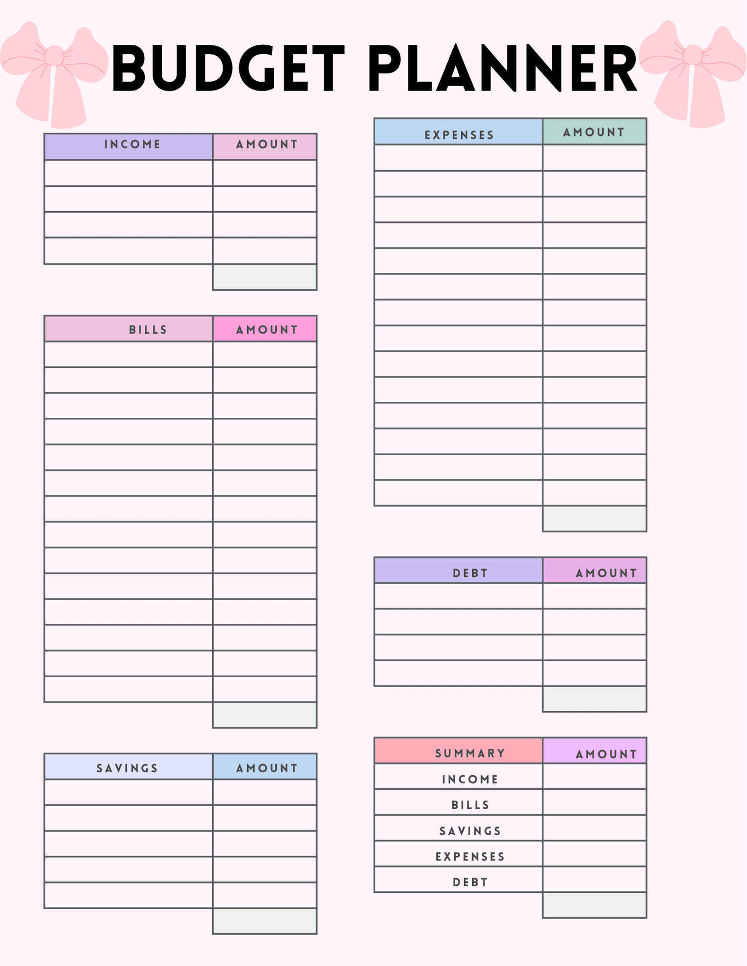Aesthetic Digital Planner Collection for Budgeting & Self-Care - GirlyDesignUS