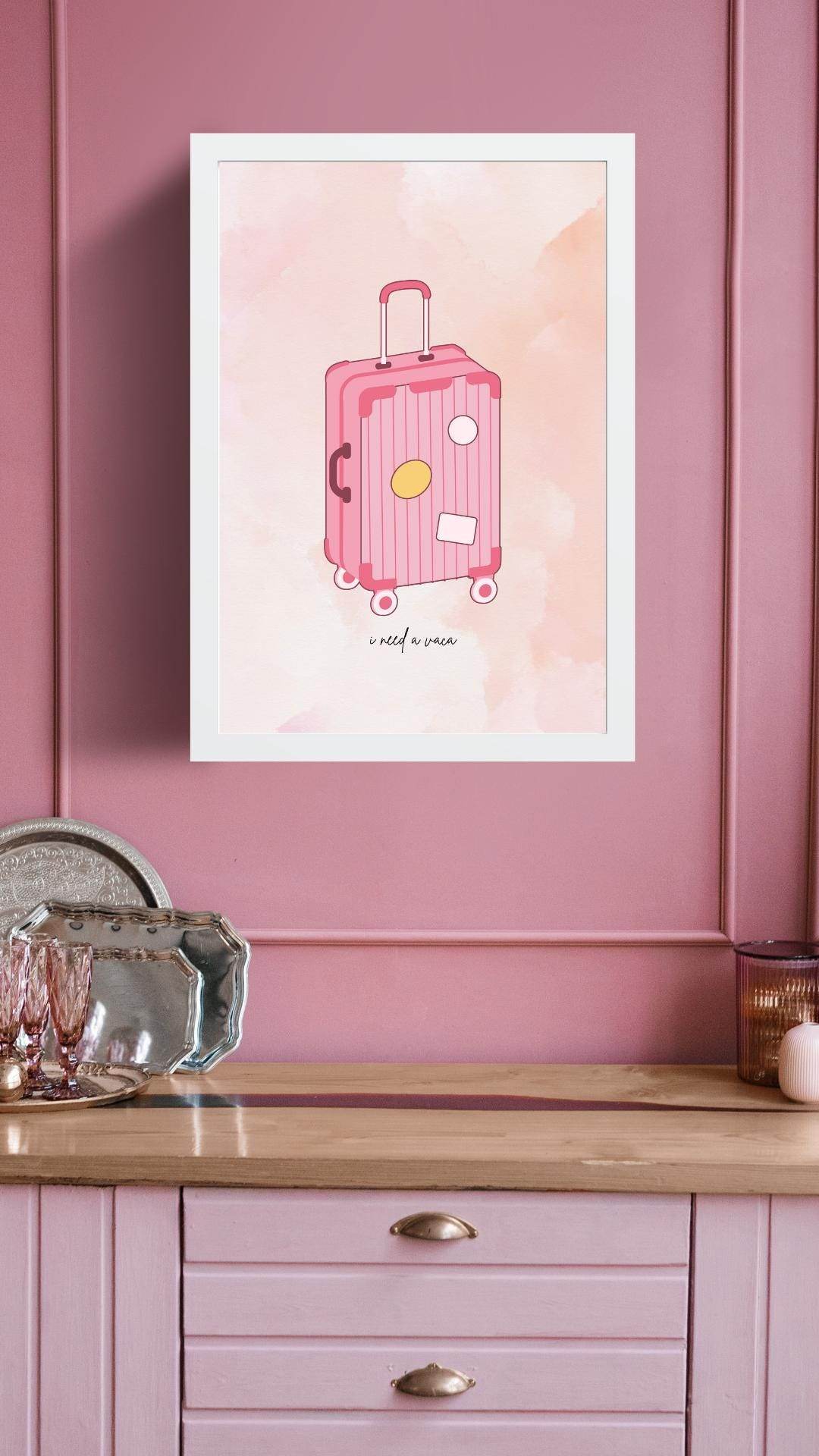 Aesthetic Digital Travel Poster Download Digital product aesthetic-digital-travel-poster-download-pink-wall-decoration My Store