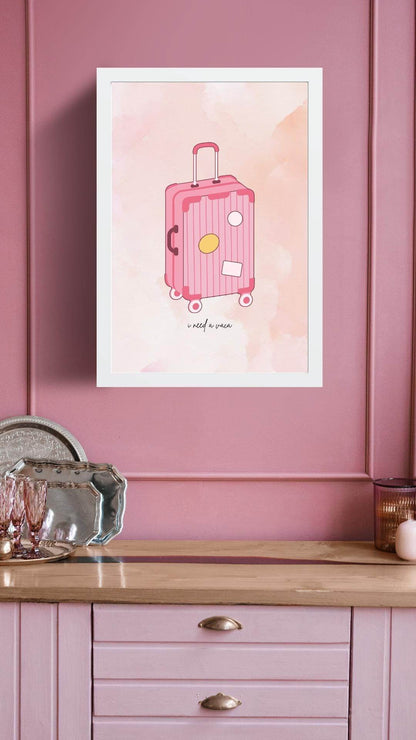 Aesthetic Digital Travel Poster Download Digital product aesthetic-digital-travel-poster-download-pink-wall-decoration My Store