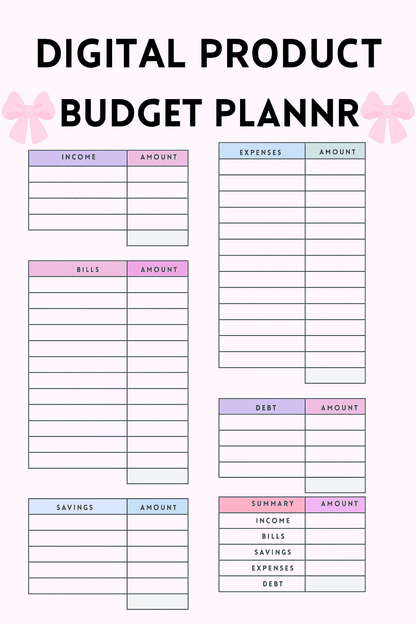 Aesthetic Income and Bill Organizer Digital Planner Digital product aesthetic-income-and-bill-organizer-budget-planner-closeup-layout GirlyDesignUS