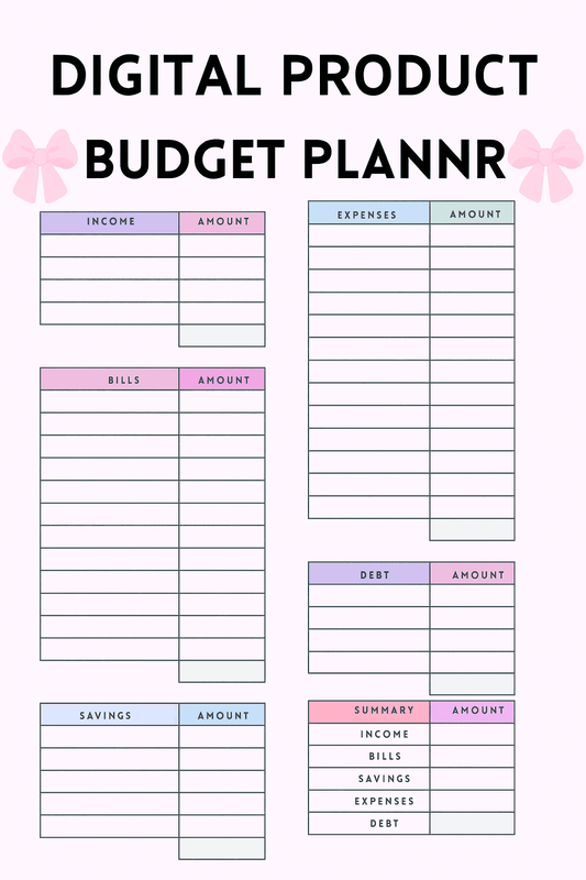 Aesthetic Income and Bill Organizer Digital Planner Digital product aesthetic-income-and-bill-organizer-budget-planner-closeup-layout GirlyDesignUS