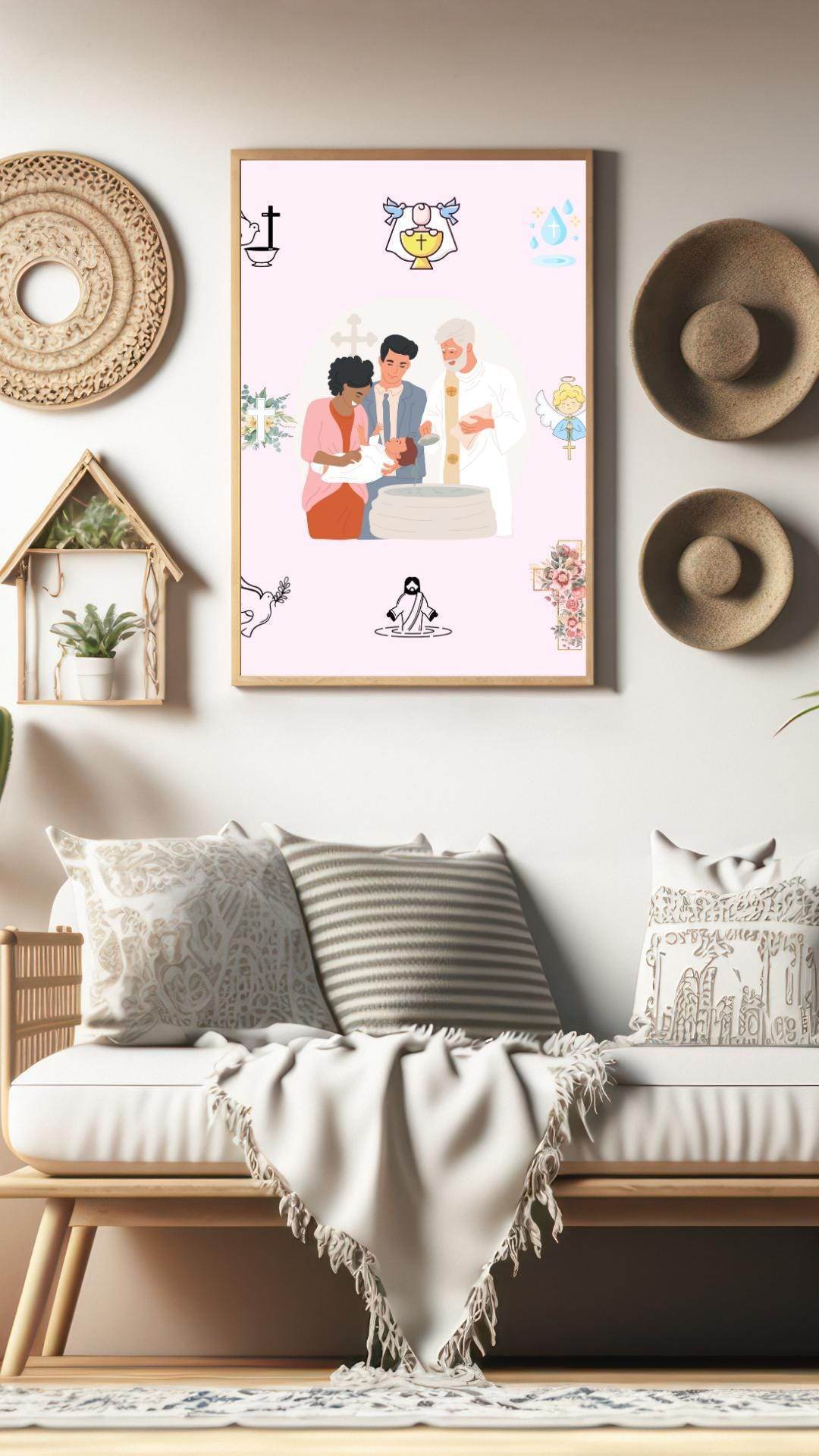 Baptism Ceremony Digital Poster Printable Digital product baptism-ceremony-digital-poster-living-room-wall-display My Store