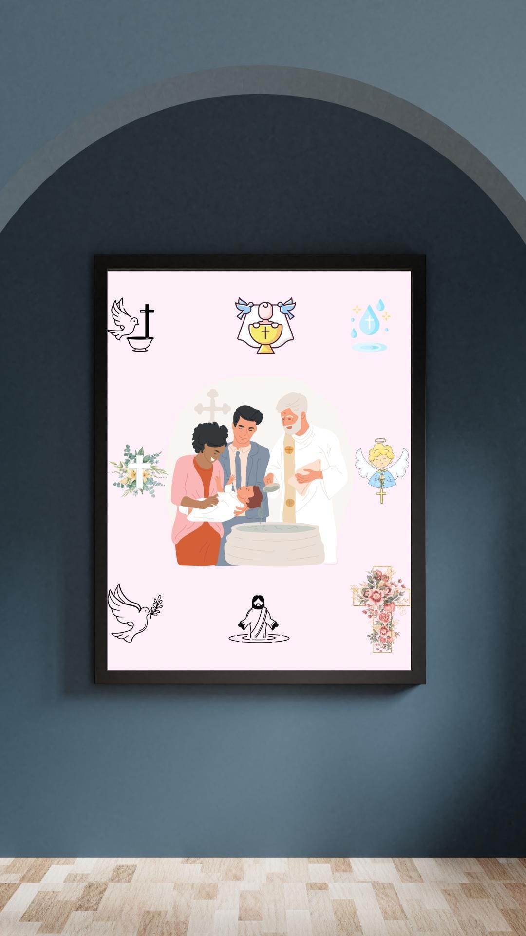 Baptism Ceremony Digital Poster Printable Digital product baptism-ceremony-digital-poster-wall-framed-poster-dark-background My Store
