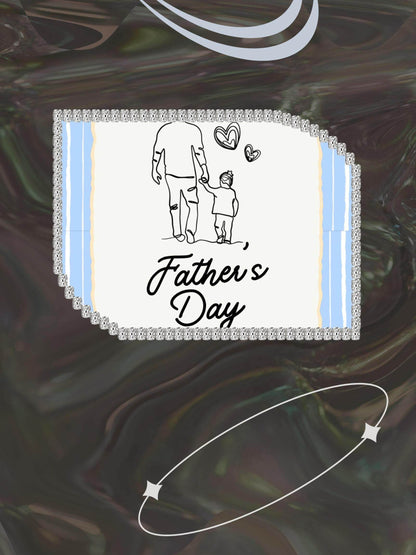 Best Dad Digital Greeting Card - Father's Day Digital product best-dad-digital-greeting-card-blue-striped-with-diamond-frame My Store
