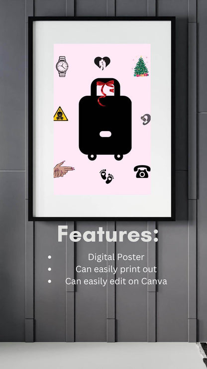 Carry-On Poster Digital Download Art Print Digital product carry-on-poster-digital-download-framed-poster-features-text My Store