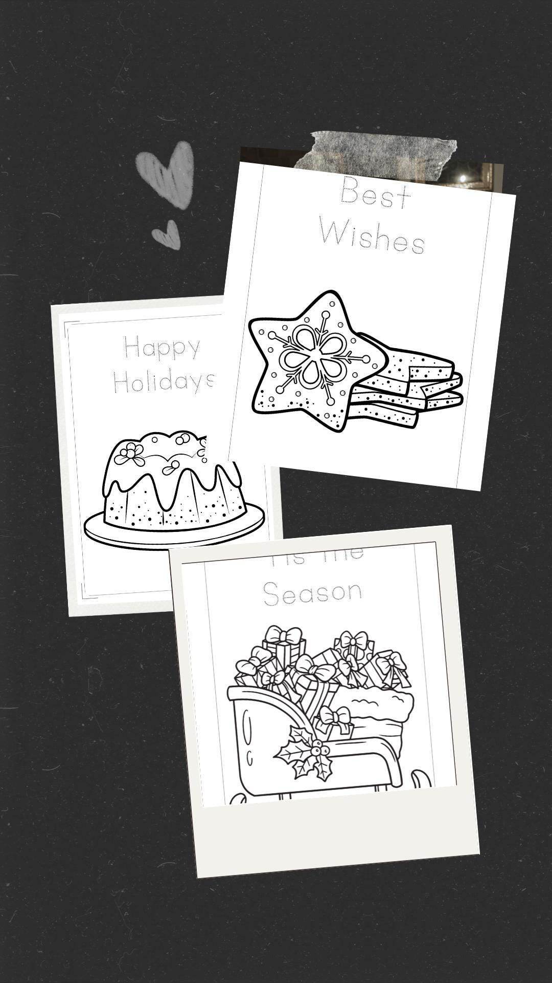 Christmas Coloring Book for Kids - Digital Download Digital product christmas-coloring-book-for-kids-holiday-pudding-star-cookies-sleigh My Store