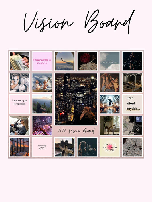 2025 Digital Vision Board - Motivational Download Digital product creative-2025-digital-vision-board-collage-layout My Store