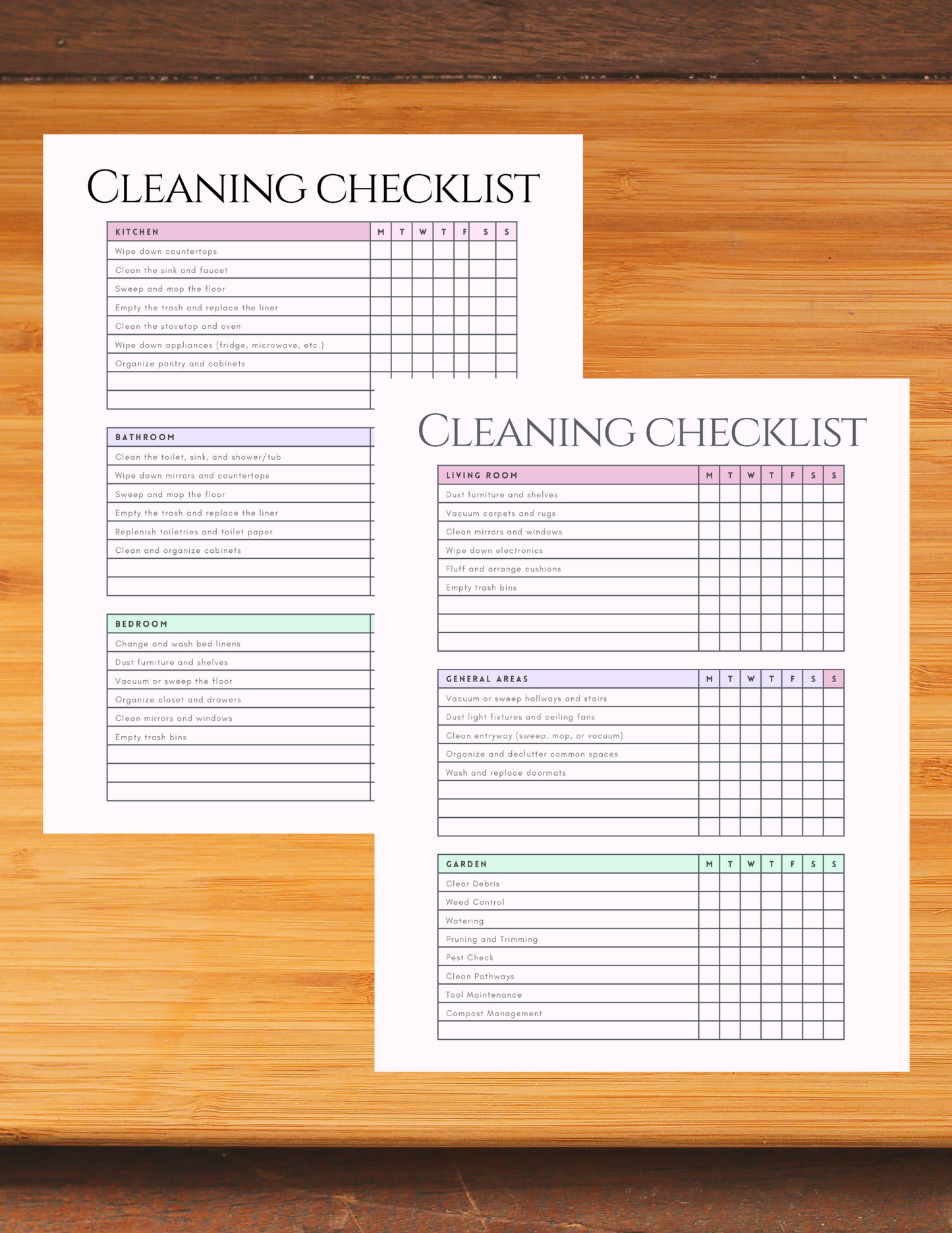 Digital Cleaning Schedule Template Printable Digital product digital-cleaning-schedule-template-kitchen-bathroom-bedroom-checklists GirlyDesignUS