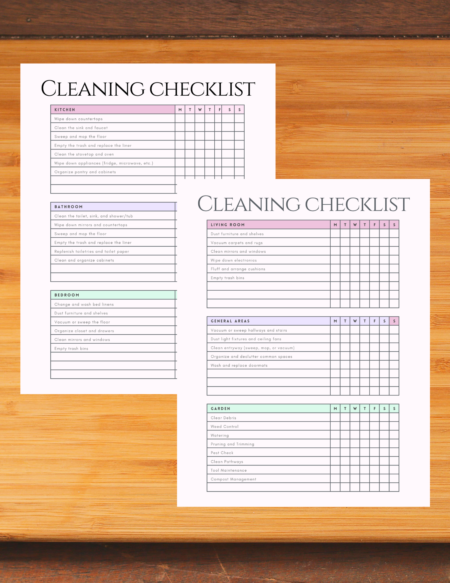 Digital Cleaning Schedule Template Printable Digital product digital-cleaning-schedule-template-kitchen-bathroom-bedroom-checklists GirlyDesignUS
