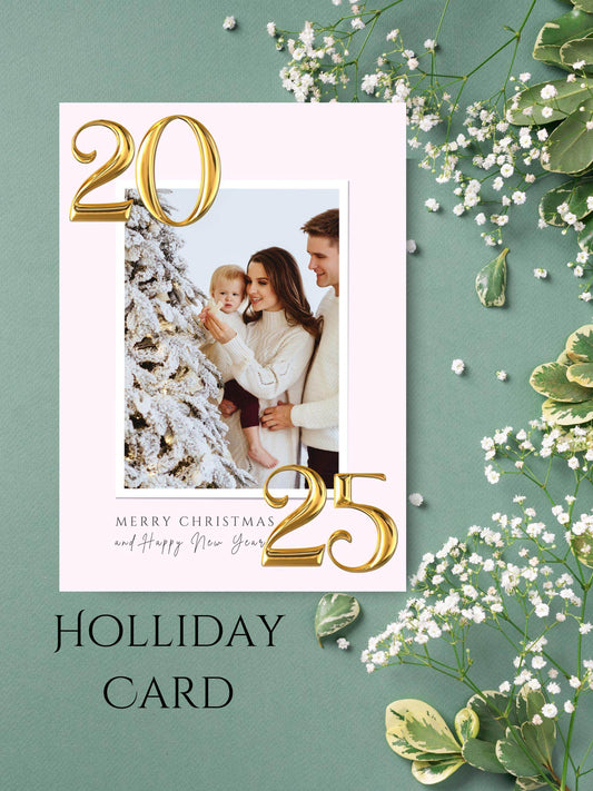 Elegant Printable Christmas Card Template 2025 Digital product elegant-printable-christmas-card-template-family-tree-gold-2025 My Store