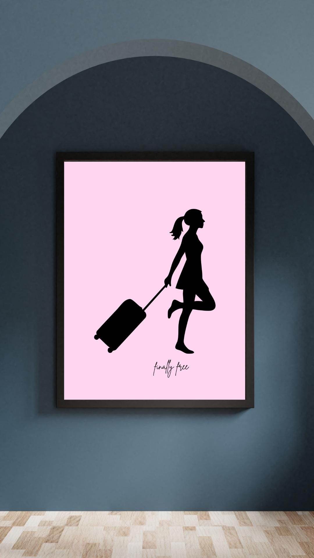 Empowering Travel Wall Art Digital Download Digital product empowering-travel-wall-art-framed-poster-black-frame My Store