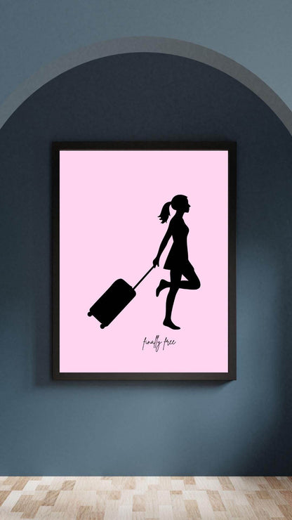 Empowering Travel Wall Art Digital Download Digital product empowering-travel-wall-art-framed-poster-black-frame My Store