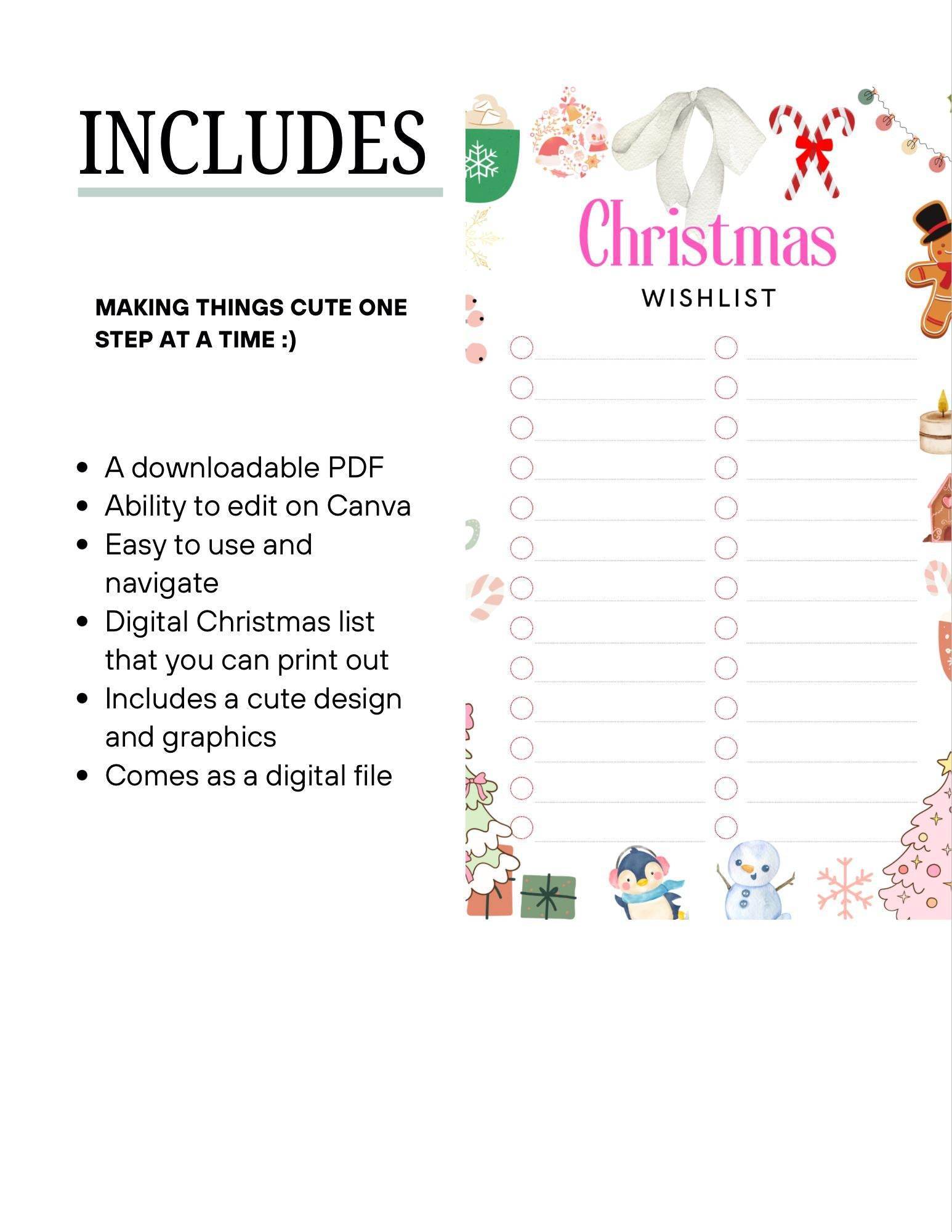 Christmas Wishlist for Kids and Adults Digital Planner Digital product girlydesignsus-christmas-wishlist-for-kids-and-adults-features-description My Store