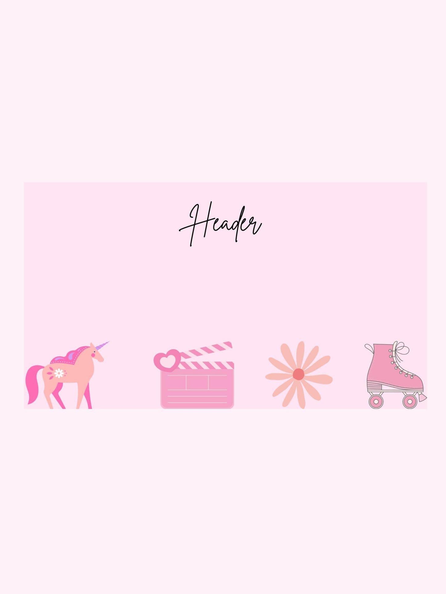Aesthetic Presentation Slides for School - Cute & Trendy Digital product girlydesignus-aesthetic-presentation-slides-for-school-unicorn-roller-skate-clip My Store