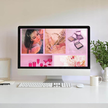Cute Girly Glam Digital Wallpaper for Devices Digital product girlydesignus-cute-girly-glam-digital-wallpaper-desktop-with-keyboard My Store