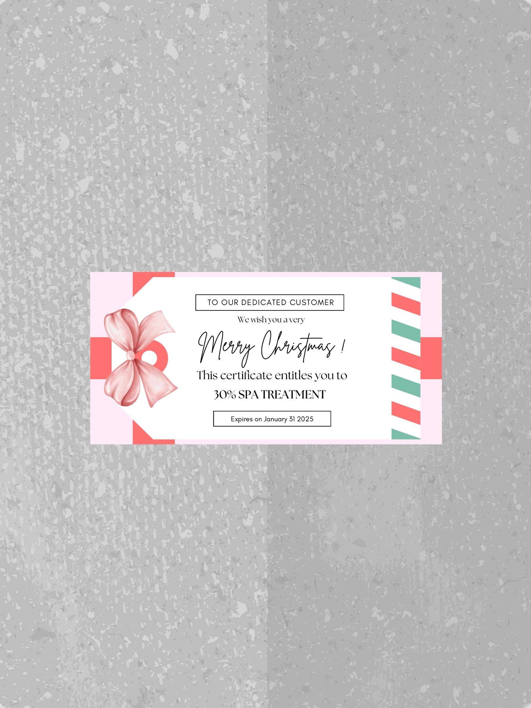 Holiday Gift Tags Instant Download - Christmas Label Digital product holiday-gift-tags-instant-download-horizontal-spa-treatment-certificate My Store