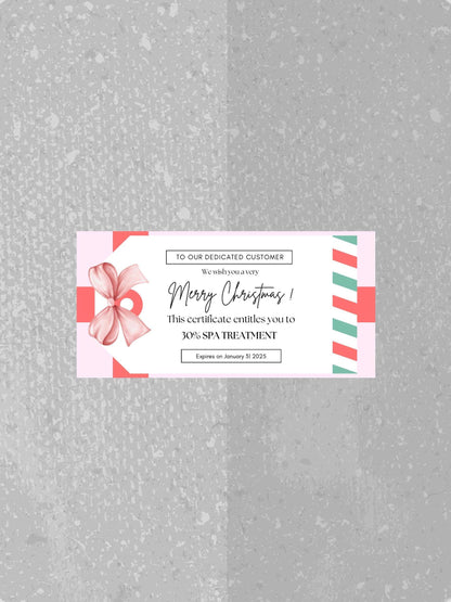 Holiday Gift Tags Instant Download - Christmas Label Digital product holiday-gift-tags-instant-download-horizontal-spa-treatment-certificate My Store