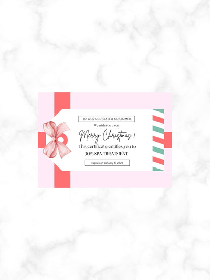 Holiday Gift Tags Instant Download - Christmas Label Digital product holiday-gift-tags-instant-download-marble-background-spa-certificate My Store