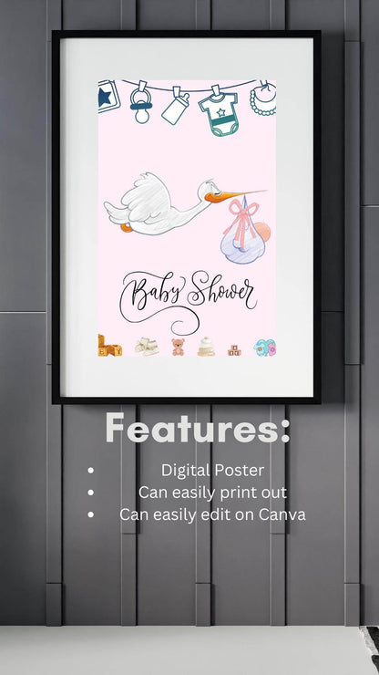 Instant Baby Shower Invitation for Girl or Boy Digital Digital product instant-baby-shower-invitation-for-girl-or-boy-features-digital-poster My Store