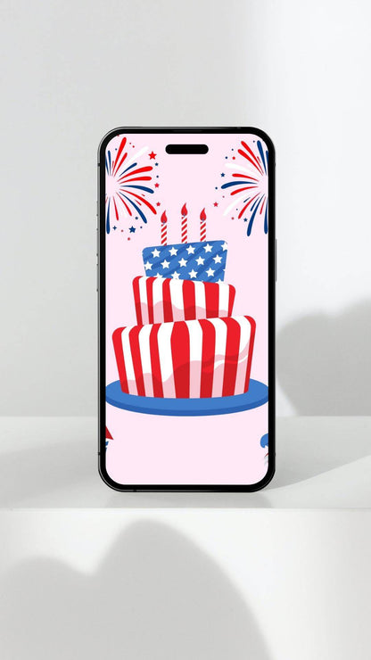 Patriotic Independence Day Poster - Digital Download Digital product patriotic-independence-day-poster-mobile-phone-display My Store