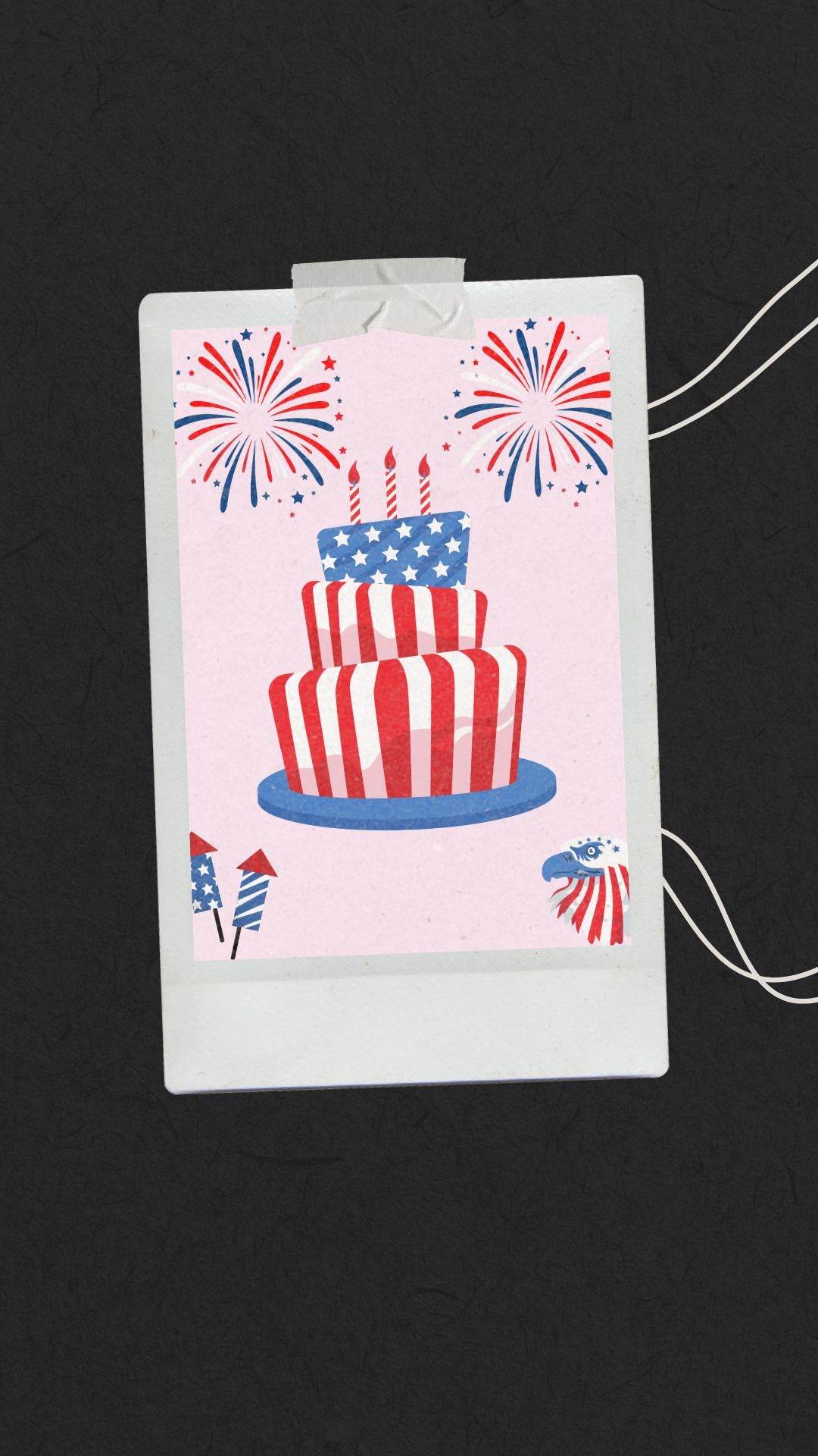 Patriotic Independence Day Poster - Digital Download Digital product patriotic-independence-day-poster-polaroid-style-photo My Store