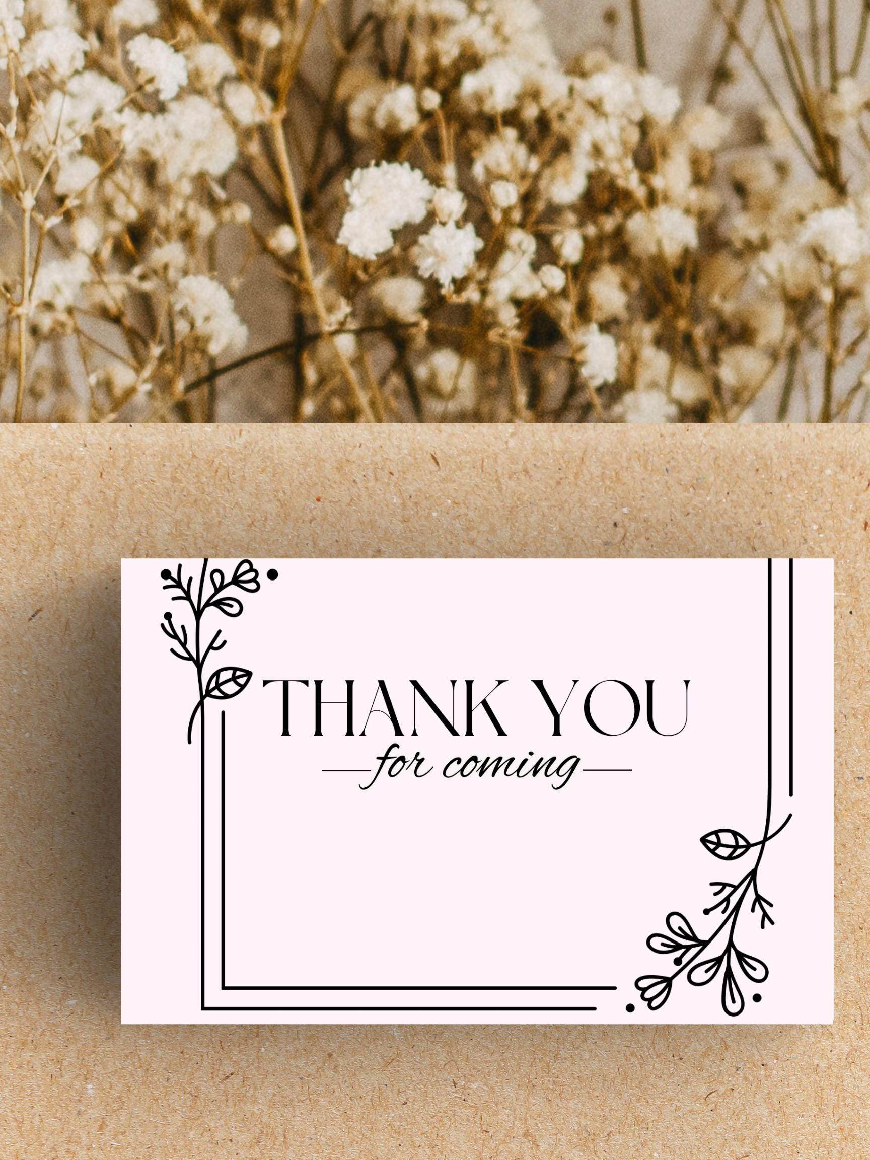 Printable Thank You Card Instant Download - Elegant Design Digital product printable-thank-you-card-instant-download-closeup-kraft-background My Store