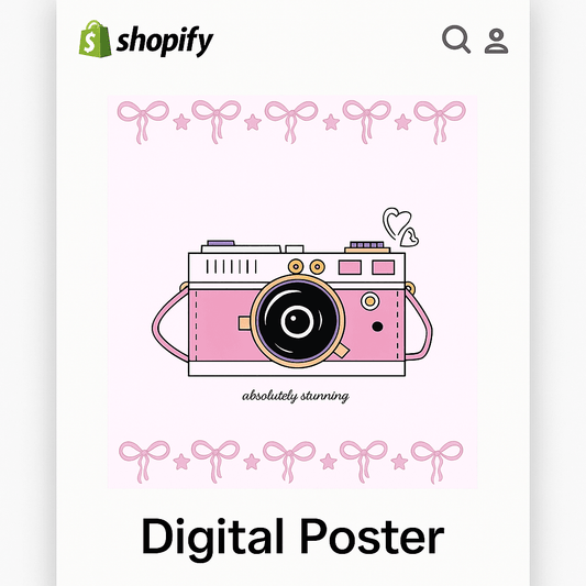 Pink Aesthetic Camera Poster Digital Download Digital product shopify-pink-aesthetic-camera-poster-digital-poster-shopify-ui My Store
