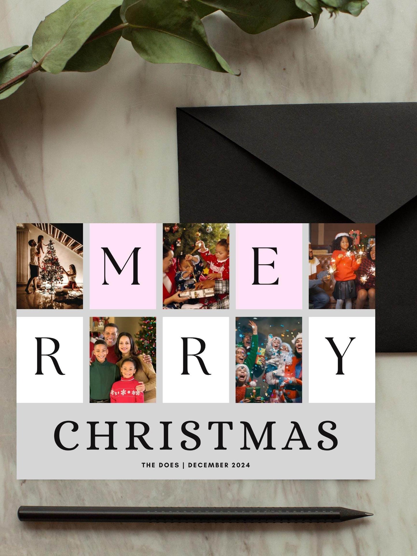 Instant Download Holiday Greeting Card Digital product the-does-instant-download-holiday-greeting-card-with-black-envelope My Store