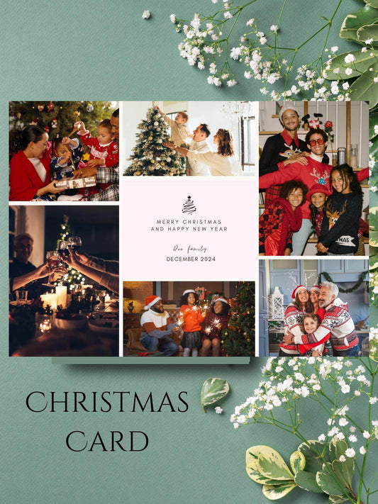 Personalized Family Christmas Card 2024 Digital Download Digital product vendor-personalized-family-christmas-card-2024-collage-photo-design My Store